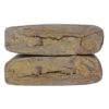 Peach Hash close-up showing compressed resin slab texture with earthy coloration