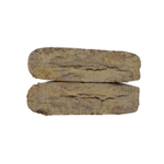 Coffee Crisp Cut hash close-up showing compressed resin bar texture