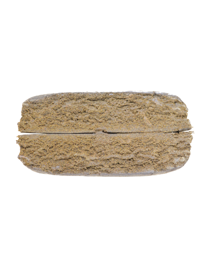 Luis Vuitton Hash Rectangular brown compressed material with a textured surface photographed on a plain background.